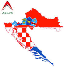 Aliauto Creative Croatia Car Sticker Map Decal Flag Accessories Automobile Motorcycles Decoration for Peugeot Skoda,14cm*13cm 2024 - buy cheap