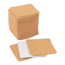 Posavasos de corcho autoadhesivos, láminas de respaldo de corcho para posavasos y suministros de manualidades DIY (50, cuadradas) 2024 - compra barato