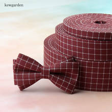 Kewgarden DIY Hairbow Bow tie Hair Accessories 2" 1" 50 10 25mm Plaid Fabric Layering Cloth Ribbon Handmade Tape Webbing 6Meters 2024 - buy cheap