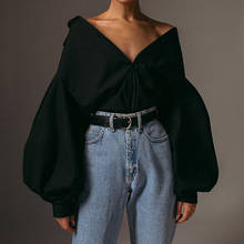 Blusa abotonada Vintage de manga larga para Primavera, camisa holgada con solapa y mangas laterales para mujer, para oficina 2024 - compra barato