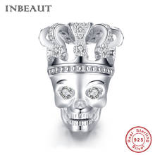 INBEAUT Real 925 Sterling Silver White CZ Halloween King Beads fit Brand  Bracelet Zircon Ghost Skeleton Charms Jewelry Gfit 2024 - buy cheap