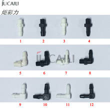 Коннектор Jucaili 20 шт./лот для принтера L/I shape Eco solvent/UV ink hose для Epson xp600/DX5/DX7, коннектор для чернильной трубы/демпфера 2024 - купить недорого