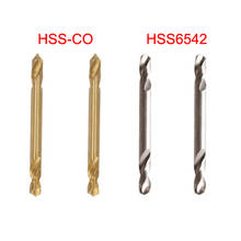 3.2mm 4.2mm 5.2mm Double Head High Speed Steel HSS6542 HSS-CO Cobalt Hand Drill Fully Ground Straight Shank Twist Drill Bit 2024 - buy cheap
