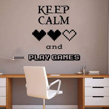 Gamer wall decal Eat Sleep Keep Calm And Play Games Game Controller video game wall decals Customized For Kids BedroomPH34 2024 - buy cheap