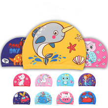 1PC Unicorn Cartoon Children Elastic Printed Swimming Caps Sports Pool Cute Bathing Swim Hat for Children Swimming Caps 2024 - buy cheap