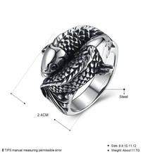 Men Carp Ring Titanium Steel Double Fish Rings For Men Jewelry Vintage Silver Color Ring Jewellery Anel Anillos Aneis Bague 2024 - buy cheap