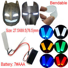27.5X69.5(76.5)mm Flexible Bendable DIY LED Light Eyes Kits for Helmet Mask Eye Light Halloween Cosplay Accessories AAA Battery 2024 - buy cheap
