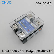 CHUX-relé de estado sólido monofásico SSR, 50a, 90-480VAC, 3-32VDC, DC a AC, SSR 2024 - compra barato