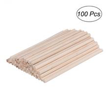 100 шт. 30x0,6 см круглые деревянные сосновые стержни палочки Премиум прочный деревянный дюбель для строительства модели деревообрабатывающие ремесла 2024 - купить недорого