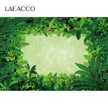 Laeacco-Fondo de fotografía con palmeras, árbol, hojas, planta verde, pared de cemento para bebé recién nacido, retrato escénico 2024 - compra barato