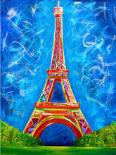 Diamond Painting Kits Eiffel Tower 5D DIY Full Round With AB Drill Landscape Mosaic Rhinestone Home Decor Diamond Art Painting 2024 - buy cheap