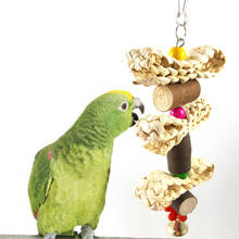 1Pcs Parrot Bird toy Corn Leaf Wooden Molars String Hanging Cage Chewing toys gnawing Climb Bird cage toy Accessories Supplies 2024 - buy cheap