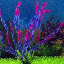 Aquarium Plants Water Grass Ornament Plant Fish Tank Plastic Decoration Artificial Plants With a Ceramic Base 2024 - buy cheap
