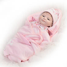 Boneca reborn bebê 16 segundos, brinquedo semelhante a sorriso, silicone macio, corpo vida, menina 2024 - compre barato