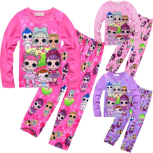Lol Surprise Doll New Cartoon Fashion Girls Pajamas Two-piece Girls Autumn and Winter Home Service Suit Girls Boutique Outfits 2024 - buy cheap