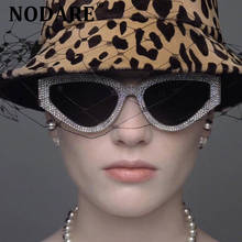 NODARE 2020 New Gorgeous Women Sunglasses Crystal Diamond Fashion Eyewear Cat Eye Design Summer Sun Glasses Female Oculos De Sol 2024 - buy cheap