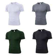 Men Running T-shirt Breathable Sport Shirts Short Sleeve Compression Gym Tights Running T Shirt Quick Dry 2024 - buy cheap