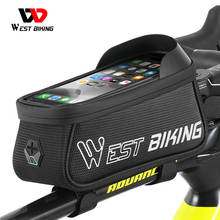 WEST BIKING Bicycle Bag Sensitive Touch Screen Bike Phone Bag Front Frame Reflective MTB Road Cycling Accessories Panniers 2024 - buy cheap