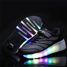 Zapatos con luces LED para mujer y niño, zapatillas de Patinaje con ruedas y luz Led brillante, para correr 2024 - compra barato