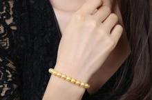 Stunning 7.5"8-9mm Natural south sea genuine gold pearl bracelet 8356 2024 - buy cheap