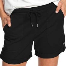 Women's Shorts Mid Rise Solid Color Fashion Ladies Drawstring Pockets Short Pants New Summer Sports Pants Streetwear Plus Size 2024 - buy cheap