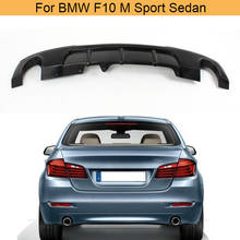 Half Carbon Fiber Rear Bumper Diffuser Lip Spoiler For BMW 5 Series F10 M Sport Sedan 2012-2016 528 530i 535i 550i Diffuser FRP 2024 - buy cheap
