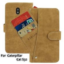 Vintage Leather Wallet Caterpillar Cat S32 Case 5.5" Flip Luxury Card Slots Cover Magnet  Phone Protective Cases Bags 2024 - buy cheap