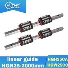 25mm linear rail 2000mm HGH25 2pc and linear rail kit HGH25CA /HGW25CC 4pcs for CNC router 2024 - buy cheap