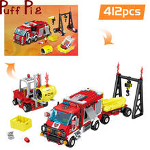 UKBOO 412PCS City Firefighting Forest Rescue Building Blocks Set Fire Truck Model Educational Figures Bricks Toys for Children 2024 - buy cheap