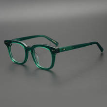 Gafas cuadradas Vintage de acetato para hombre y mujer, lentes ópticas con montura, diseño de marca de lujo Retro, graduadas para Miopía 2024 - compra barato