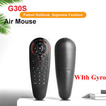 Sensor giroscópio g30s 2.4g, controle remoto sem fio, com voz inteligente, para x96 mini h96 max, android box vs g10s 2024 - compre barato