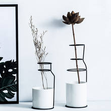 Nordic Iron Pottery Ceramics Flower Vase Flower Pot Bonsai Succulents Vase Plant Flowerpot Planter Desktop Home Flower Pot 2024 - buy cheap