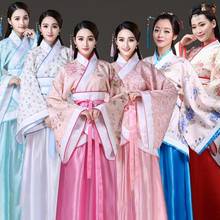 New Chinese Traditional Women Hanfu Dress Chinese Fairy Dress Red White Hanfu Clothing Tang Dynasty Chinese Ancient Costume 2024 - buy cheap