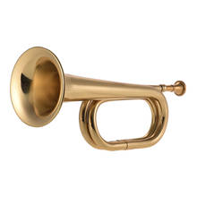 Muslady B плоская труба для звонков, кавалерийский гудок, латунный инструмент с мундштуком для школьной группы, кавалерии, военный оркестр, новинка 2024 - купить недорого