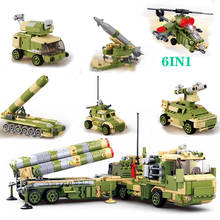 Military Technique Vehicles Model Kit Air-defense Missile S-400 Swat Team Car Truck Helicopters Brick Kids Toys Compatible WW2 2024 - buy cheap