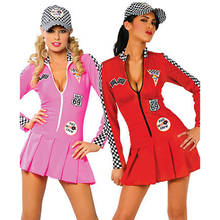 2pcs dress+hat Sexy Miss Indy Super Car Racer Racing Sport Driver Grid Girl Prix Fancy Costume S M L XL 2XL 3XL 2024 - buy cheap