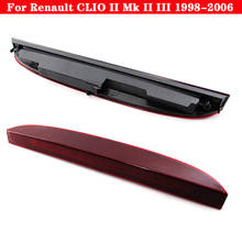 Para renault clio ii mk ii iii 1998-2006 montagem alta traseira terceira parada luz de freio vermelho/preto led 3rd lâmpada luz da cauda 7700410753 2024 - compre barato