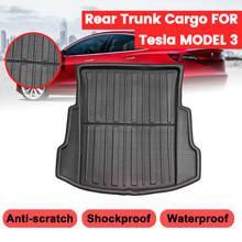 Revestimiento de carga para coche, cubierta de maletero trasero, alfombrilla mate, antideslizante, antipolvo, impermeable, para Tesla Model 3 2024 - compra barato