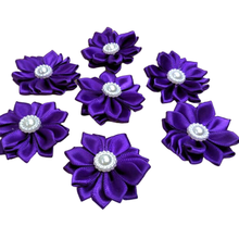 Hl 20 pçs 35mm fita violeta pérola flor artesanal flores decorações de casamento costura apliques vestuário cabelo diy acessórios a117 2024 - compre barato