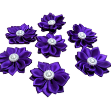 HL 20pcs 35mm Violet ribbon pearl flower handmade flowers wedding decorations sewing appliques garment hair DIY accessories A117 2024 - buy cheap