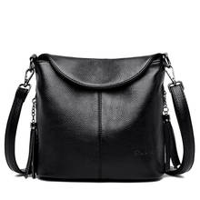 Bolsa de mão feminina de couro macio, bolsa crossbody de luxo com design casual para mulheres, 2021 2024 - compre barato