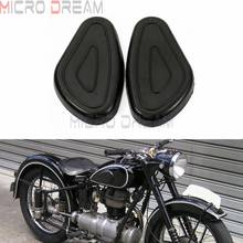 2X Black Motorcycle Rubber Gas Fuel Tanks Traction Side Cover Pads For Zündapp DB DS DBK KS KS750 M72 R66 R71 Dnepr Ural Sidecar 2024 - buy cheap