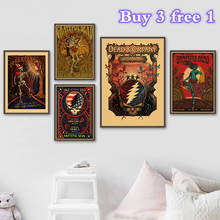 Carteles Vintage Grateful Dead, póster de pared Retro impreso de buena calidad, pintura decorativa para habitación y hogar 2024 - compra barato