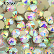 JUNAO High Quality SS20 Glitter Crystal AB Glass Rhinestone Nail Art Round Strass Flatback Nail Face Crystal Stones Stickers 2024 - buy cheap