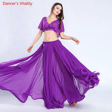 New Women's Chiffon Suit Summer 2 pcs. Belly Dance Skirt Dancer Performance Costumes11 Colors Free Shipping 2024 - buy cheap