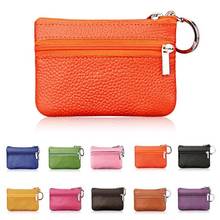 2019 Women Leather Coin Purse Key Holder Zip Wallet Pouch Bag Purse New Brand Men Soft Genuine Card Holder #w 2024 - buy cheap