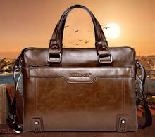Brand luxury Large briefcase Soft PU Leather Vintage business bag males waterproof messenger bag mens Computer Laptop Handbag 2024 - buy cheap