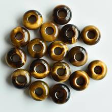 Fashion top quality natural tiger eye stone round shape big hole beads For Charms Bracelet 30pcs/lot wholesale free shipping 2024 - buy cheap