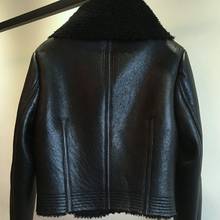 Mulheres de luxo fino ajuste real casaco de pele marca zip couro genuíno lã curto casaco inverno 2020 manga longa motociclista piloto outerwear 2024 - compre barato