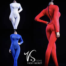 In Stock 19XG37 1/6 Female Figure Accessory Sexy Long Sleeved Bodysuit Undercoat Jumpsuit Clothes for 12'' Action Figure Body 2024 - buy cheap